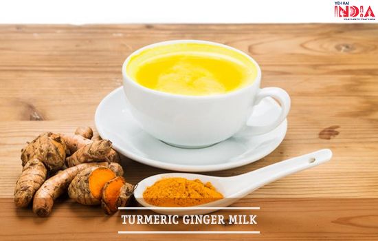 Homemade Turmeric ginger milk