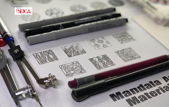 Main requirements for a mandala to be drawn on a paper are