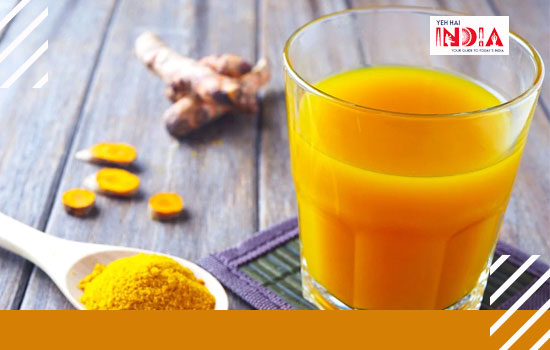 Gargling with Warm Salt and Turmeric Water
