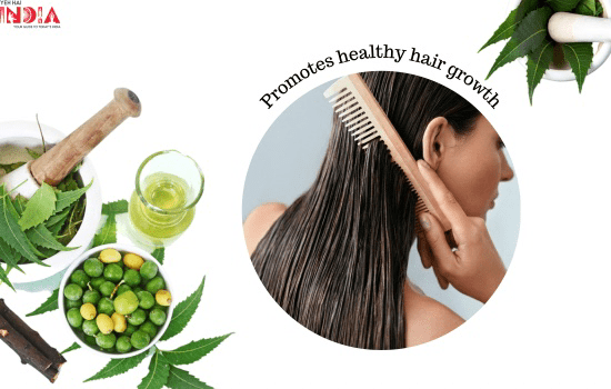 Neem oil Promotes healthy hair growth