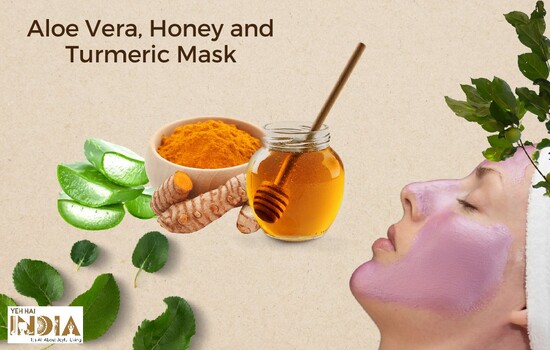 Aloe Vera, Honey and Turmeric Mask