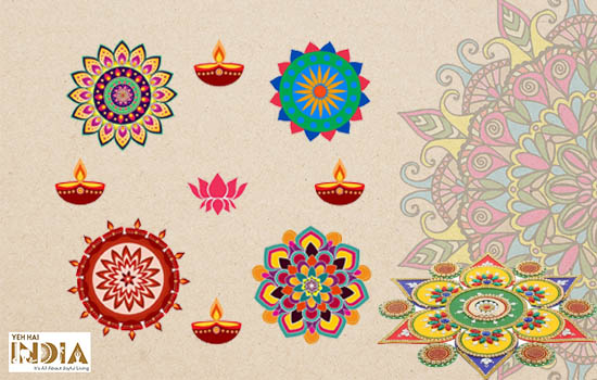 Creatick Studio’s Floral Rangoli Combo Sticker for Diwali