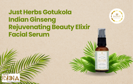 Just Herbs Gotukola Indian Ginseng Rejuvenating Beauty Elixir Facial Serum
